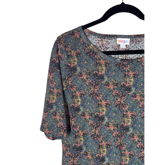 Lot of 2 LuLaRoe Julia Dress Retired Style Floral and Geo Print Size XL (16-18) - Picture 4 of 8